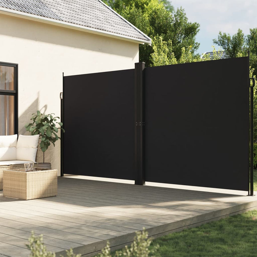 Windscherm Uittrekbaar Zwart 200 x 1000 cm