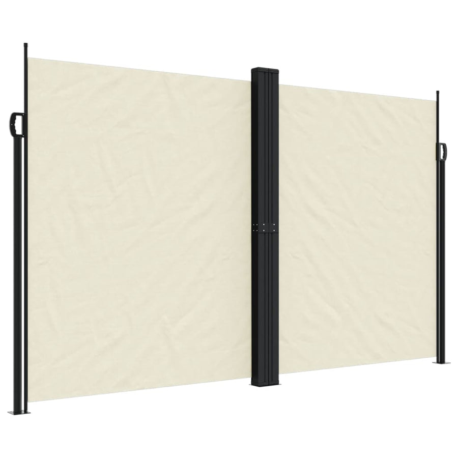Windscherm uittrekbaar 200x1000 cm crèmekleurig