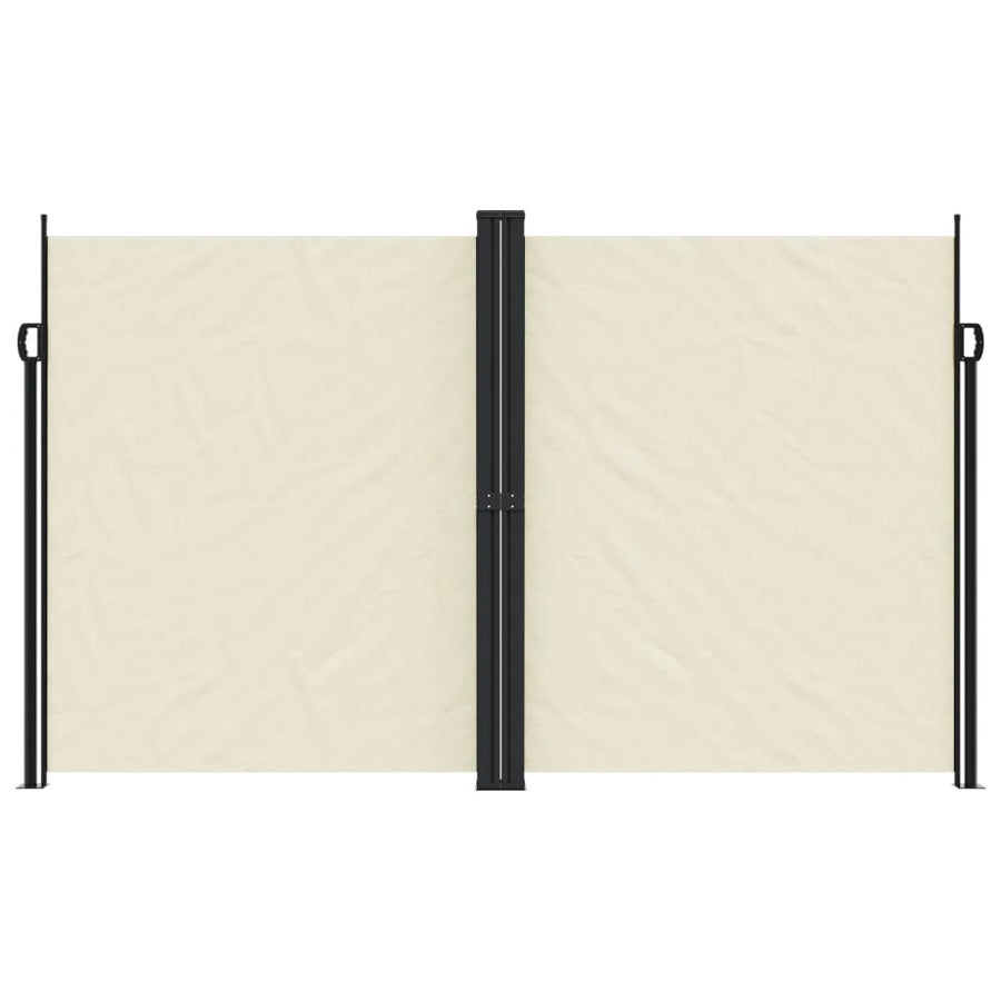 Windscherm uittrekbaar 200x1000 cm crèmekleurig