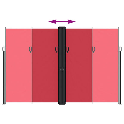 Windscherm uittrekbaar 220x1000 cm rood