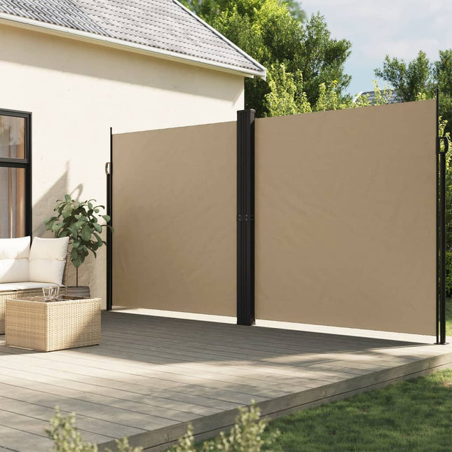 Windscherm uittrekbaar 220x1000 cm beige