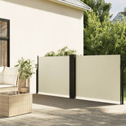 Windscherm uittrekbaar 120x1200 cm crème