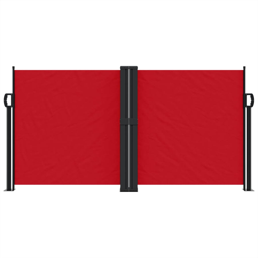 Windscherm uittrekbaar 120x1200 cm rood