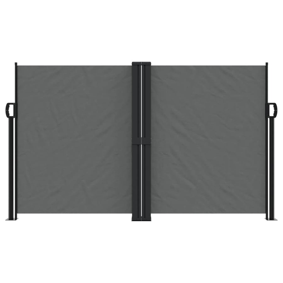 Windscherm uittrekbaar 140x1200 cm antracietkleurig