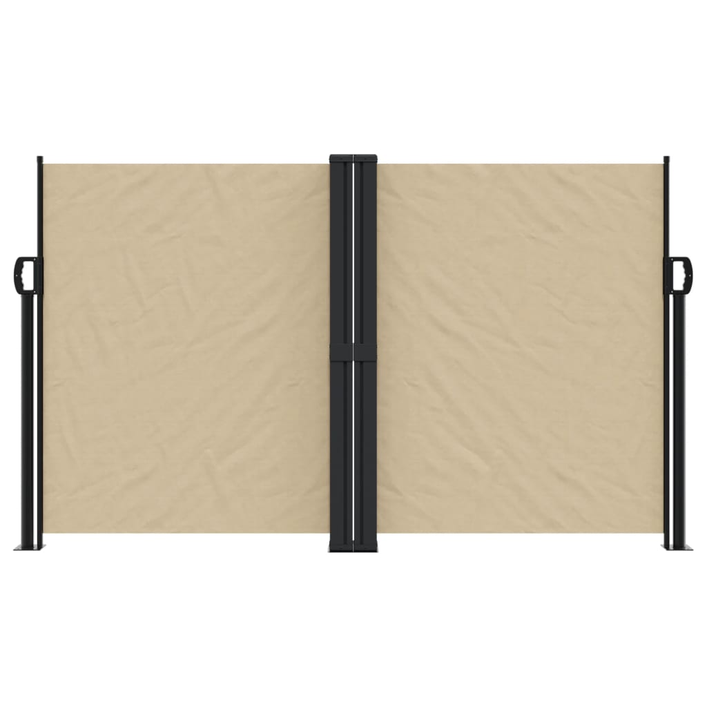 Windscherm uittrekbaar 140x1200 cm beige