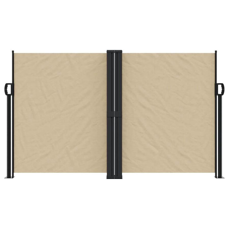 Windscherm uittrekbaar 140x1200 cm beige