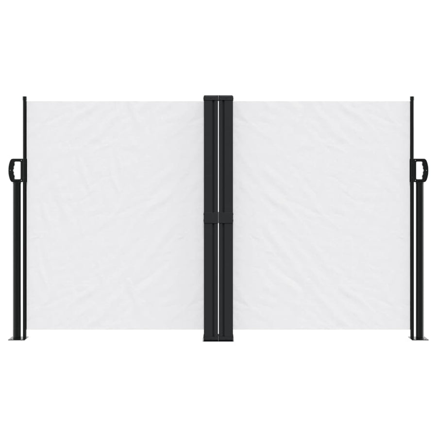 Windscherm uittrekbaar 140x1200 cm wit