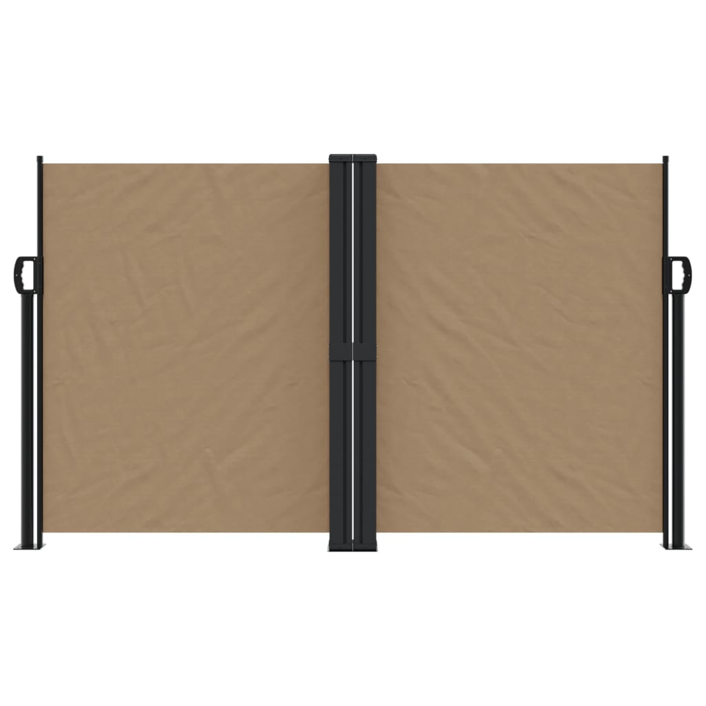 Windscherm uittrekbaar 140x1200 cm taupe