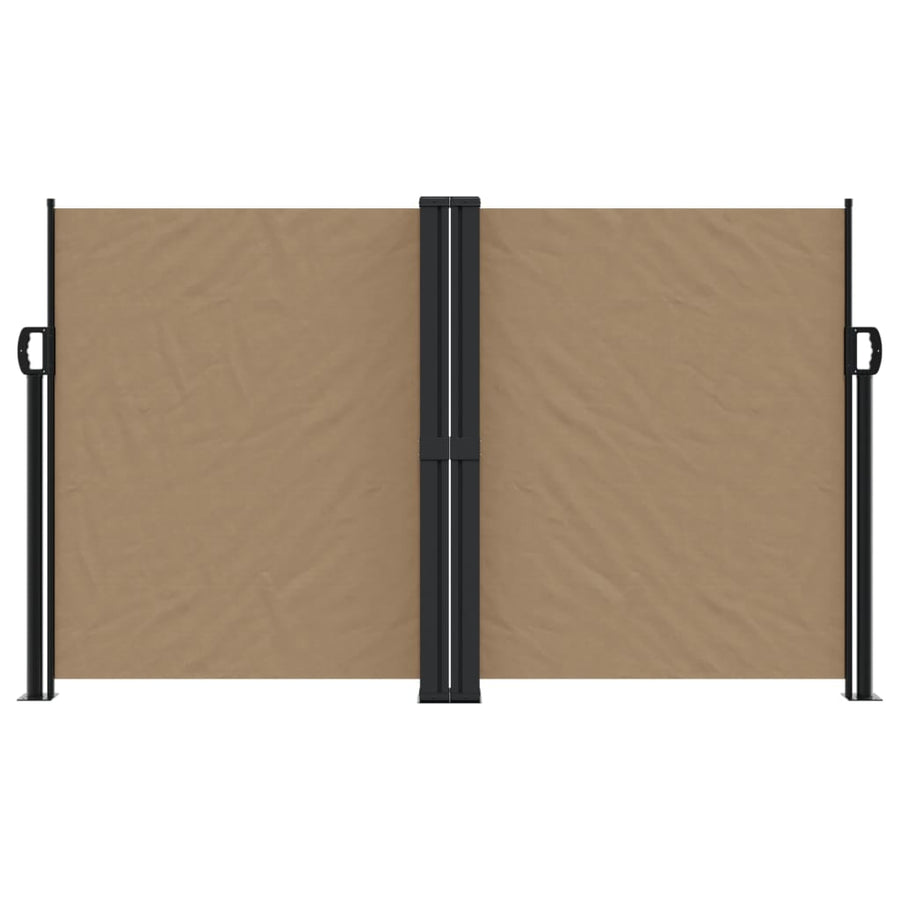 Windscherm uittrekbaar 140x1200 cm taupe
