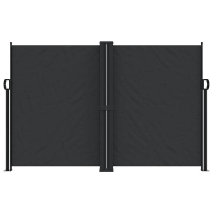 Windscherm uittrekbaar 160x1200 cm zwart