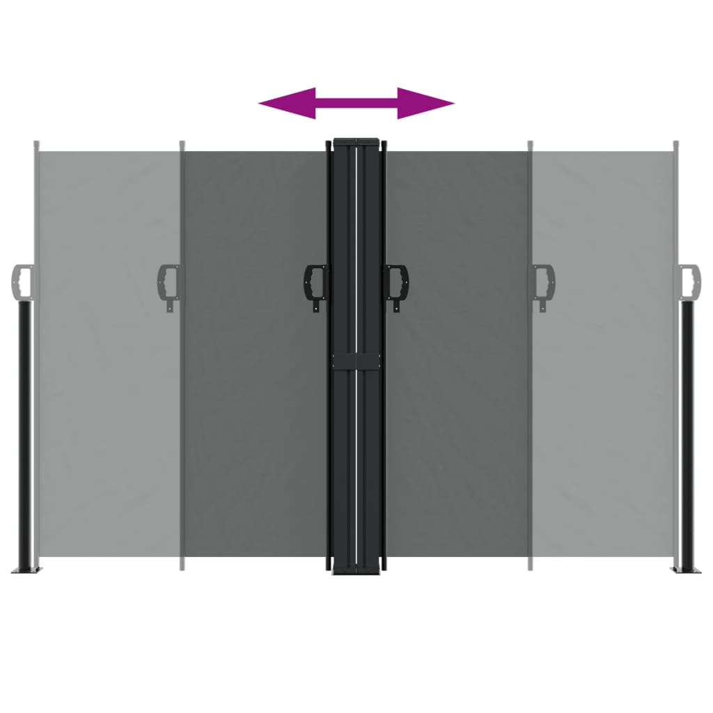 Windscherm uittrekbaar 160x1200 cm antracietkleurig