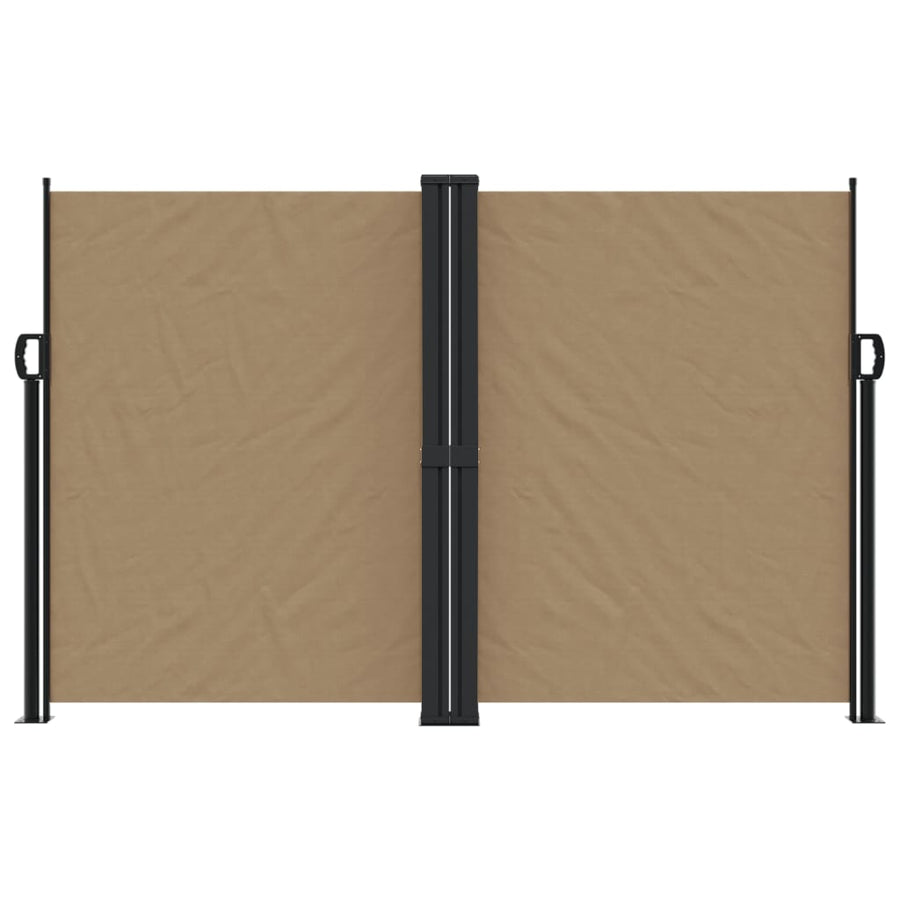 Windscherm uittrekbaar 160x1200 cm taupe