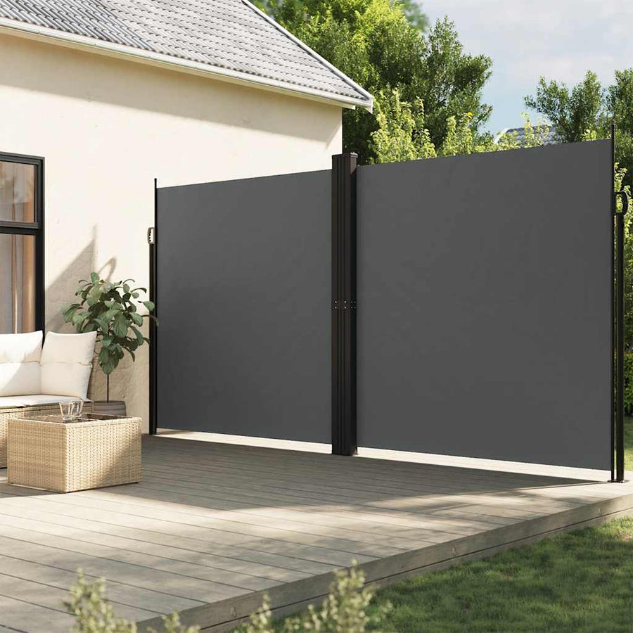 Tuinscherm Uittrekbaar Kleurig Antraciet 200 x 1200 cm