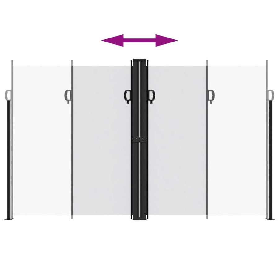Windscherm uittrekbaar 200x1200 cm wit