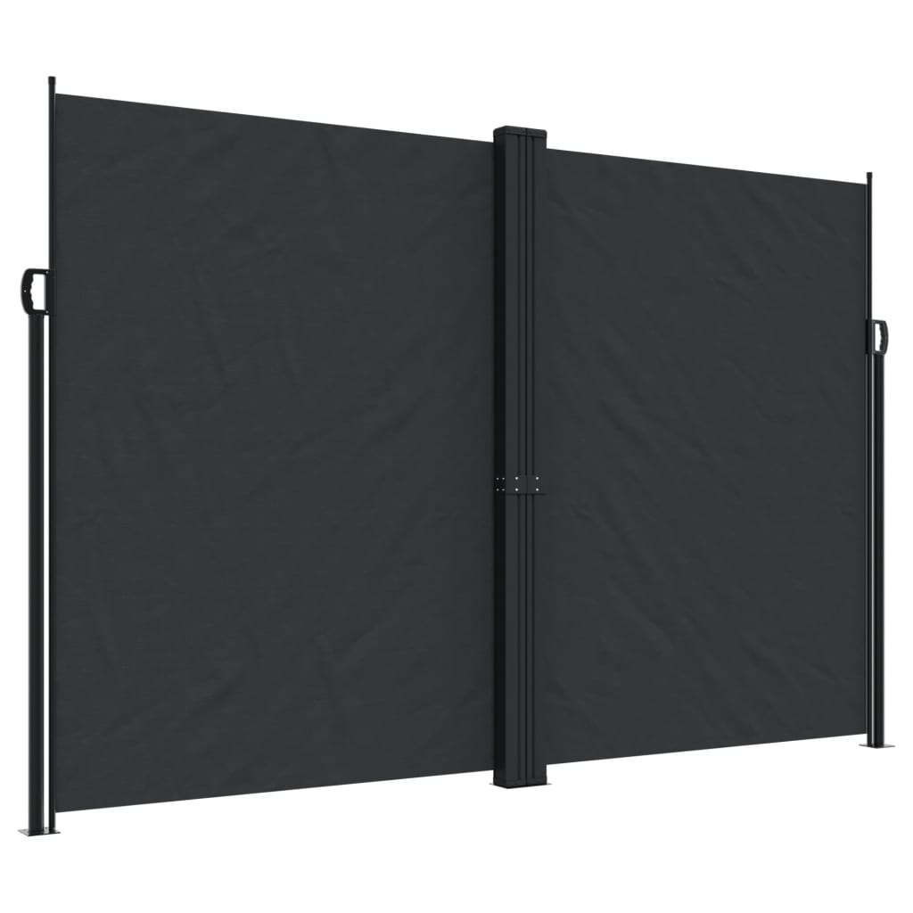 Tuinscherm Uittrekbaar Zwart 220 x 1200 cm