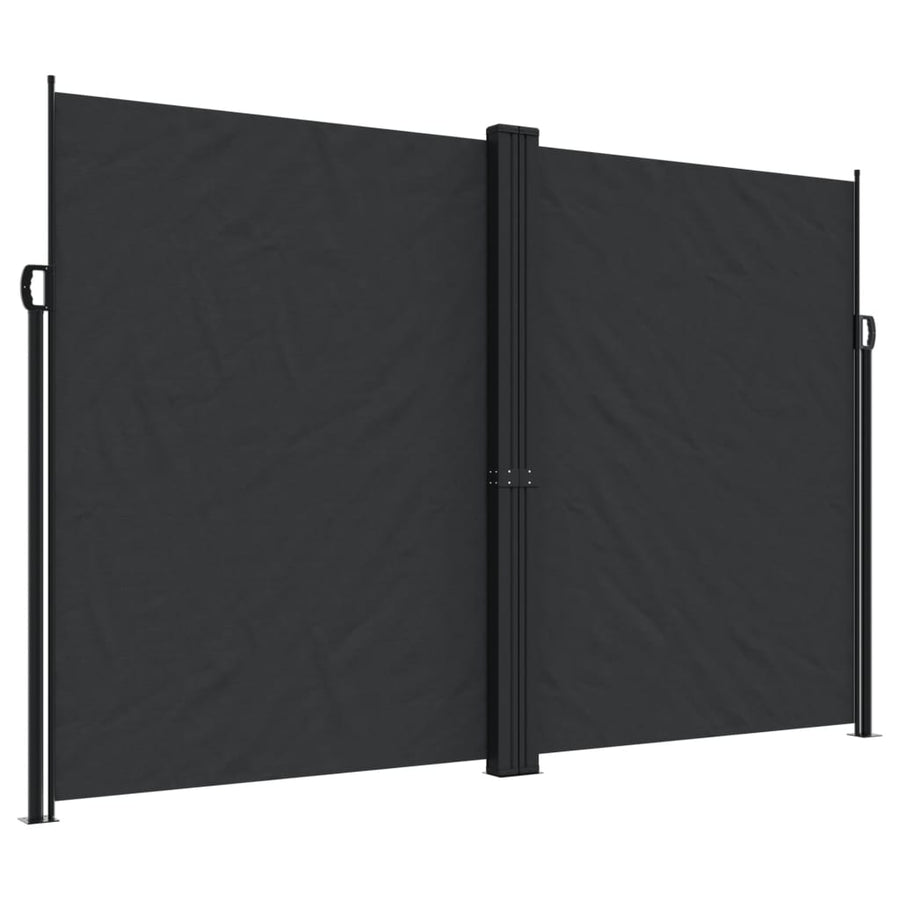 Tuinscherm Uittrekbaar Zwart 220 x 1200 cm