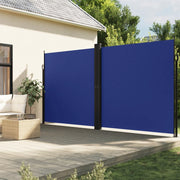 Tuinscherm uittrekbaar 220x600 cm blauw