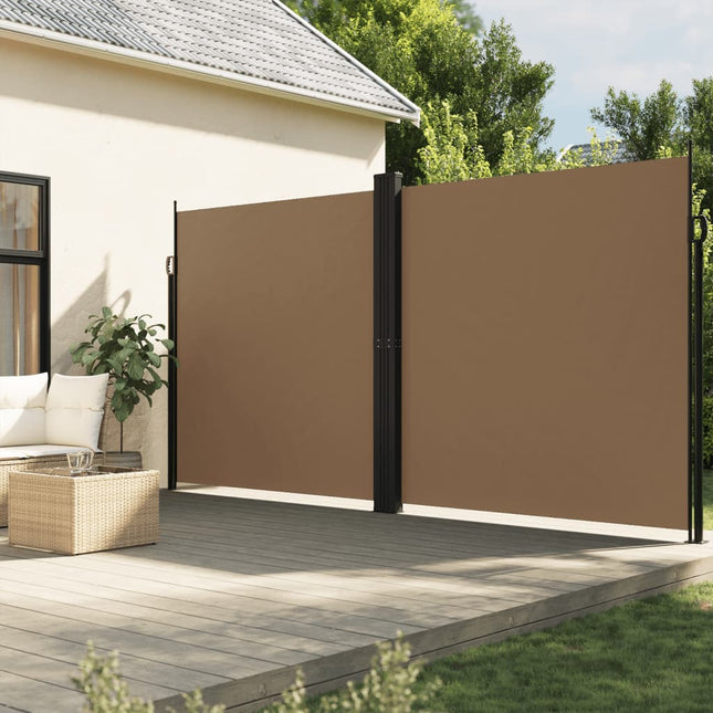 Windscherm uittrekbaar 220x1200 cm taupe