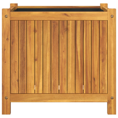 Plantenbak Met Voering Massief Acaciahout 54 x 31 x 50 cm