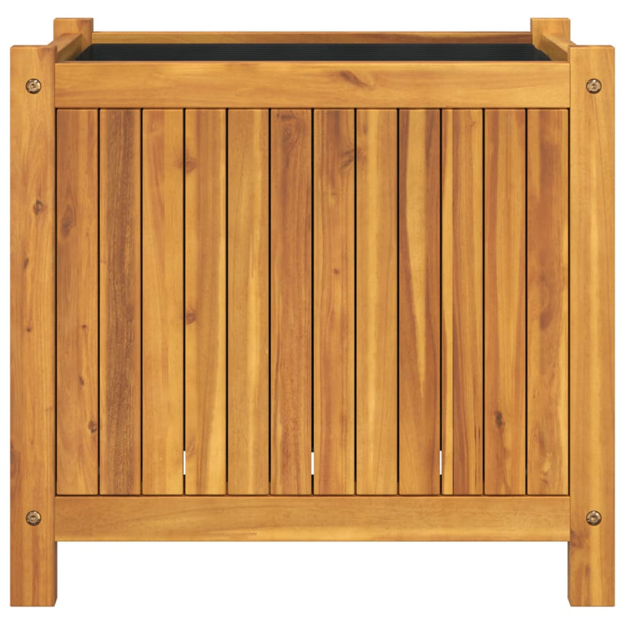 Plantenbak Met Voering Massief Acaciahout 54 x 31 x 50 cm