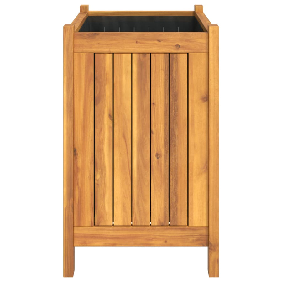 Plantenbak Met Voering Massief Acaciahout 54 x 31 x 50 cm