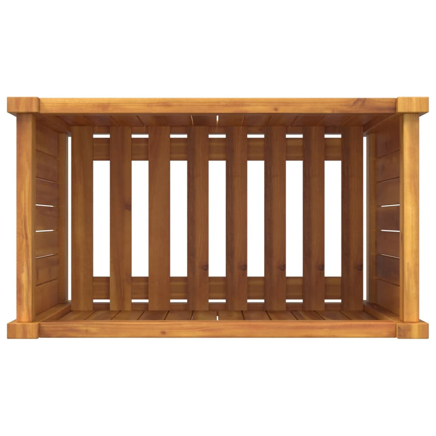 Plantenbak Met Voering Massief Acaciahout 54 x 31 x 50 cm