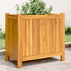 Planter with liner 54x31x50 cm solid acacia wood