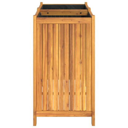 Plantenbak met voering 84x42x75 cm massief acaciahout
