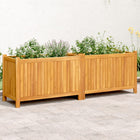 Planter with liner 153x38.5x50 cm solid acacia wood