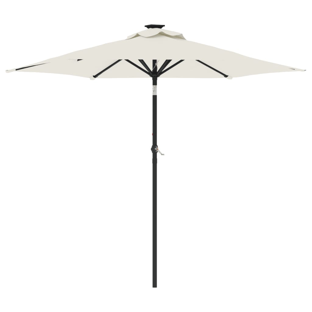 Parasol Met Stalen Paal 225X225X212 Cm Wit