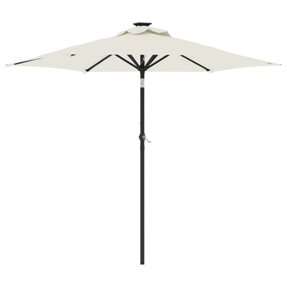 Parasol Met Stalen Paal 225X225X212 Cm Wit