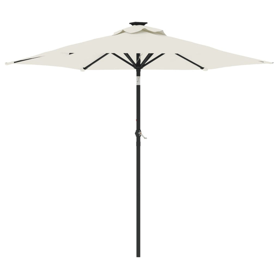 Parasol Met Stalen Paal 225X225X212 Cm Wit