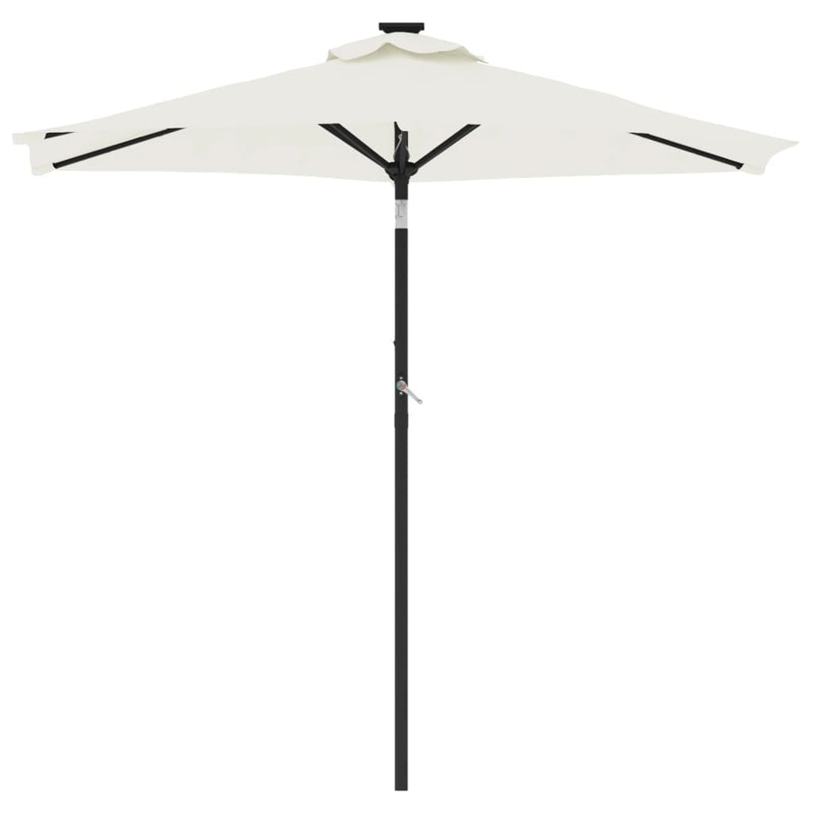 Parasol Met Stalen Paal 225X225X212 Cm Wit