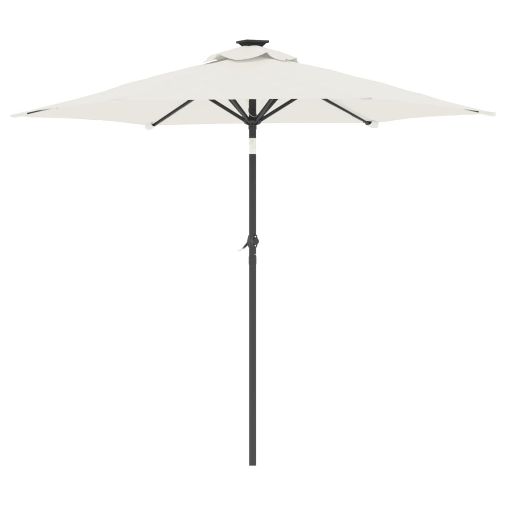 Parasol Met Stalen Paal 225X225X212 Cm Wit