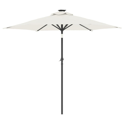 Parasol Met Stalen Paal 225X225X212 Cm Wit