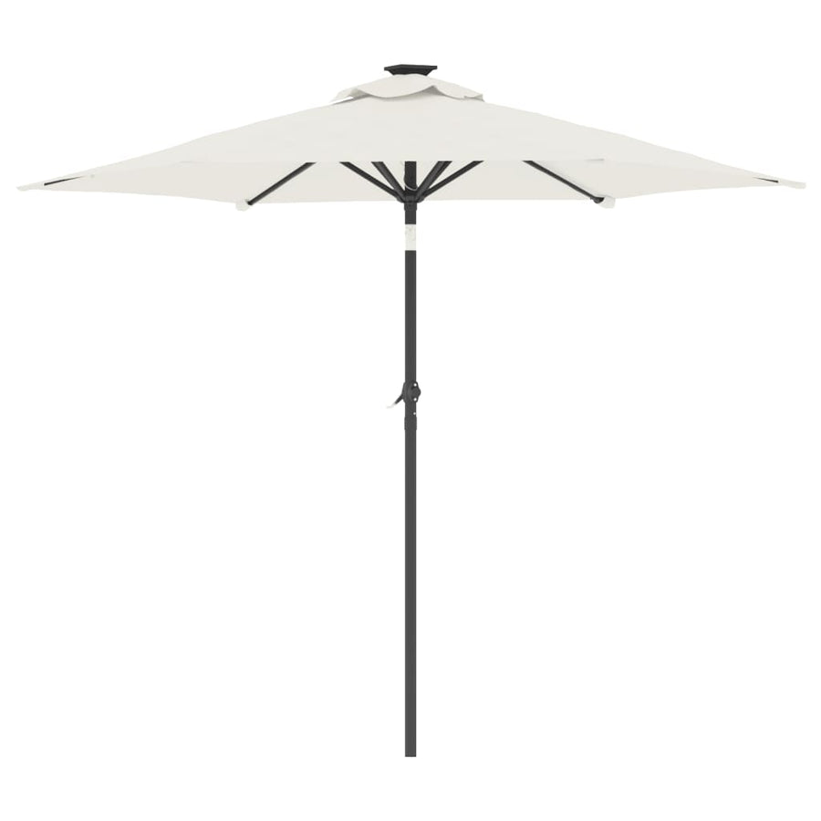 Parasol Met Stalen Paal 225X225X212 Cm Wit