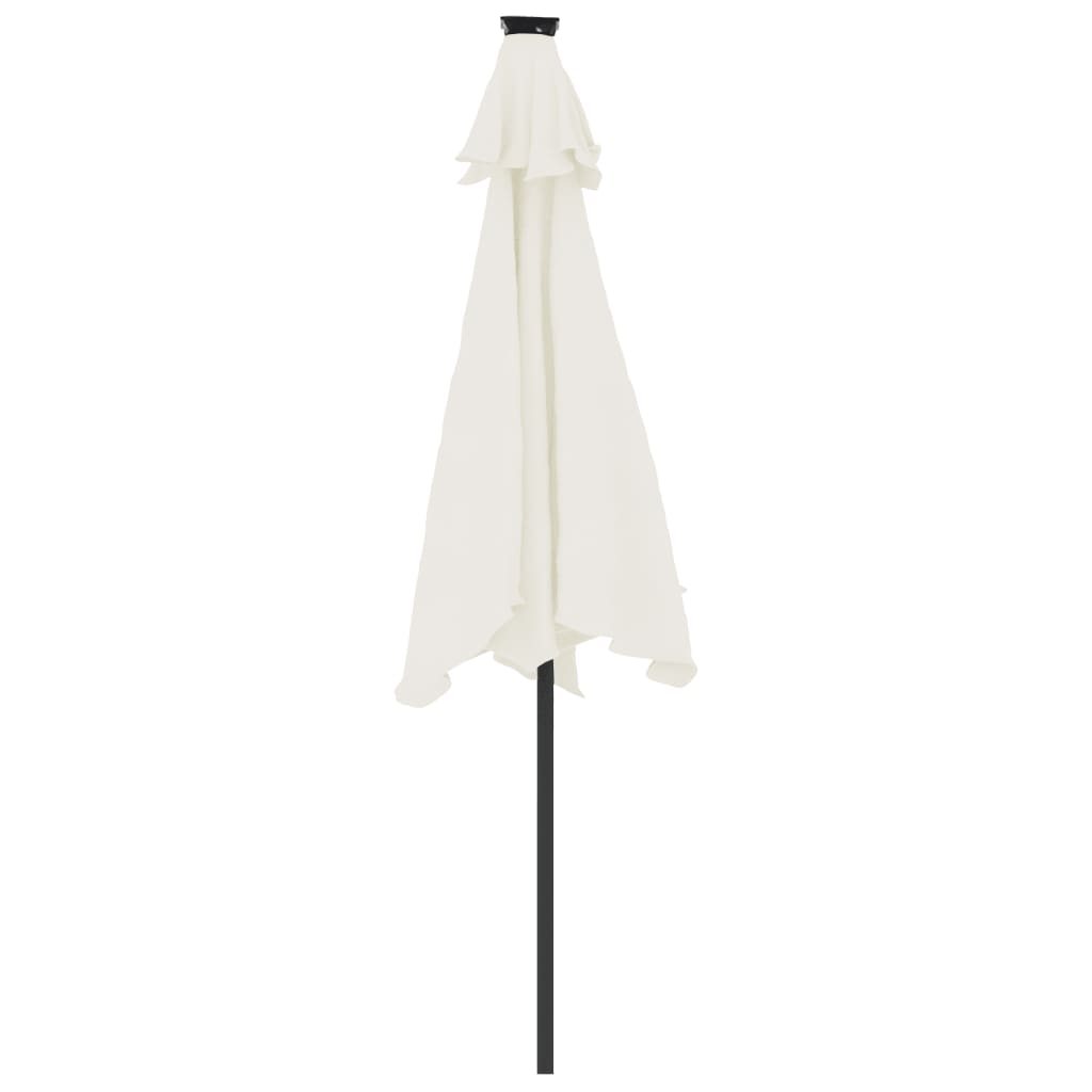 Parasol Met Stalen Paal 225X225X212 Cm Wit