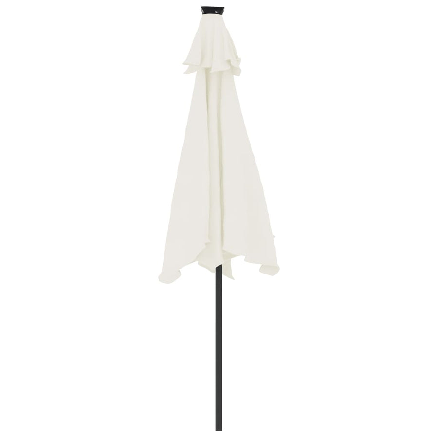 Parasol Met Stalen Paal 225X225X212 Cm Wit