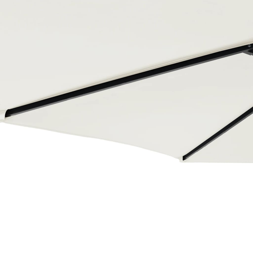 Parasol Met Stalen Paal 225X225X212 Cm Wit