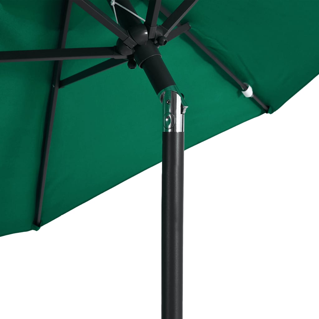 Parasol Met Stalen Paal 225X225X212 Cm Groen