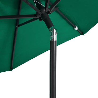 Parasol Met Stalen Paal 225X225X212 Cm Groen