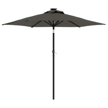 Parasol met stalen paal 225x225x212 cm antracietkleurig