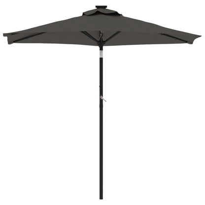 Parasol met stalen paal 225x225x212 cm antracietkleurig