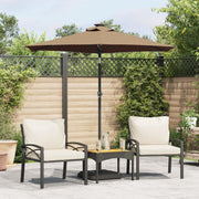 Parasol 225x225x212 cm taupe staal