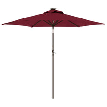 Parasol Met Stalen Paal 225X225X212 Cm Bordeauxrood