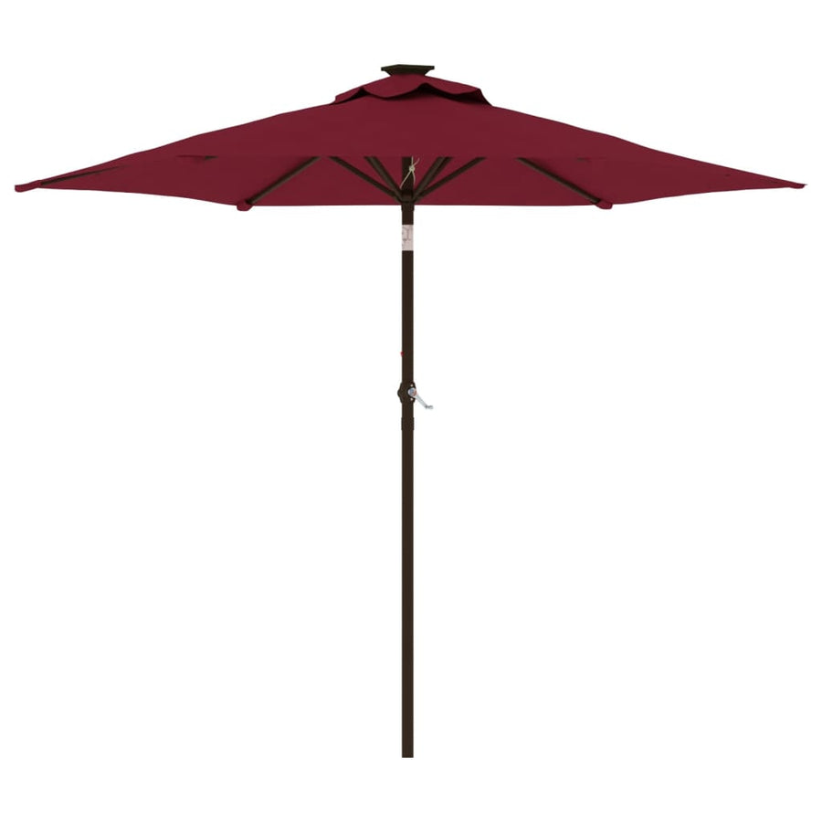 Parasol Met Stalen Paal 225X225X212 Cm Bordeauxrood