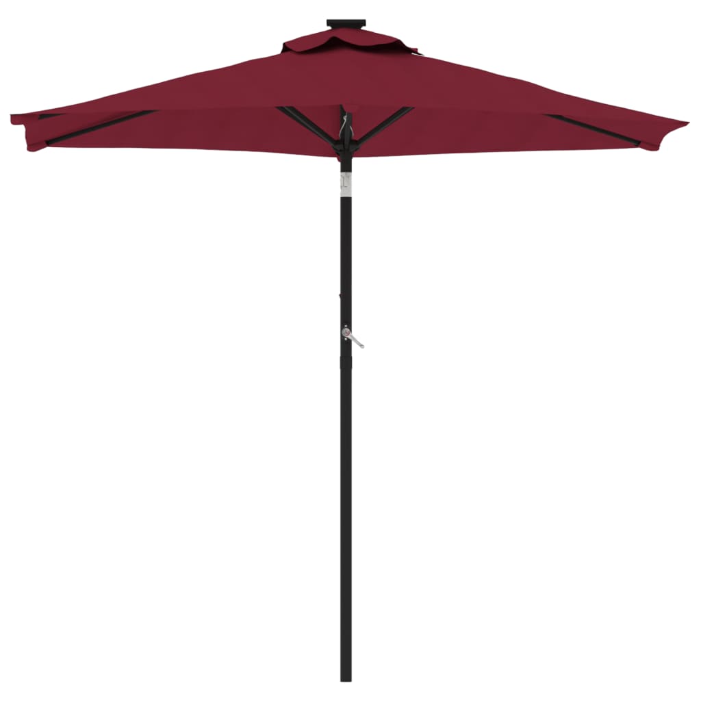 Parasol Met Stalen Paal 225X225X212 Cm Bordeauxrood