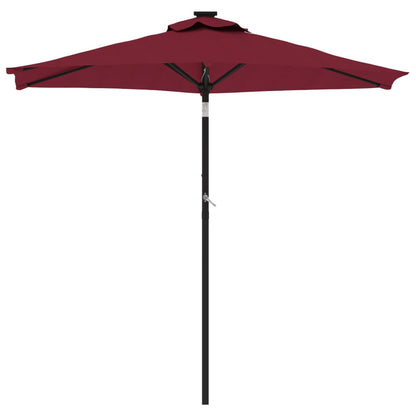Parasol Met Stalen Paal 225X225X212 Cm Bordeauxrood