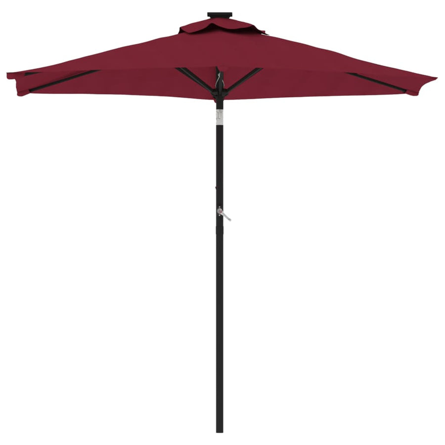 Parasol Met Stalen Paal 225X225X212 Cm Bordeauxrood