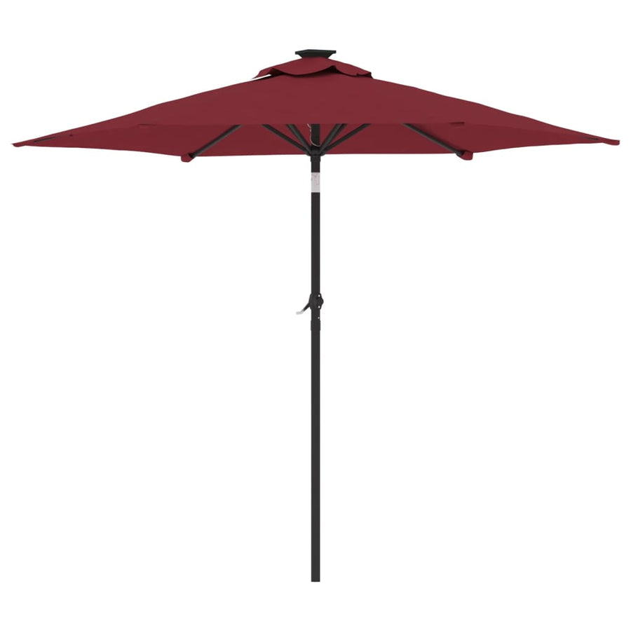 Parasol Met Stalen Paal 225X225X212 Cm Bordeauxrood